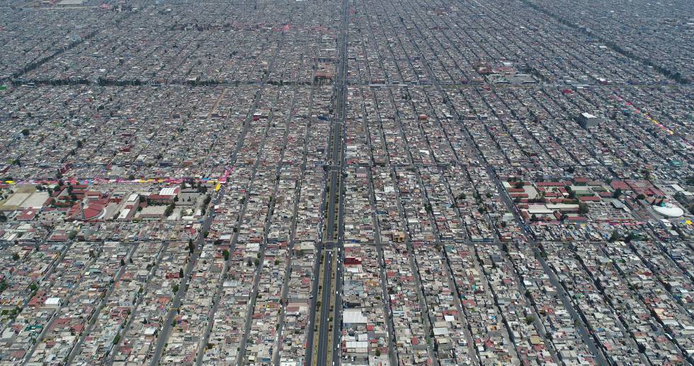 Vista panorámica de Nezahualcóyotl.