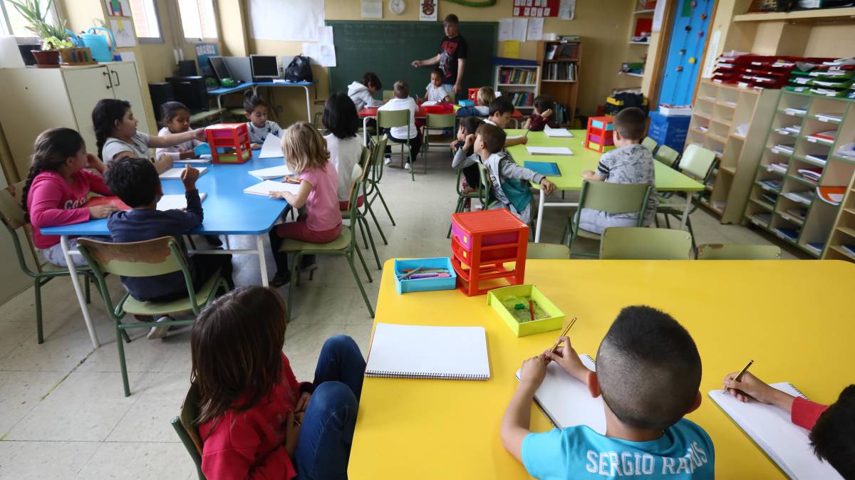 Alumnos de un colegio público de Madrid.