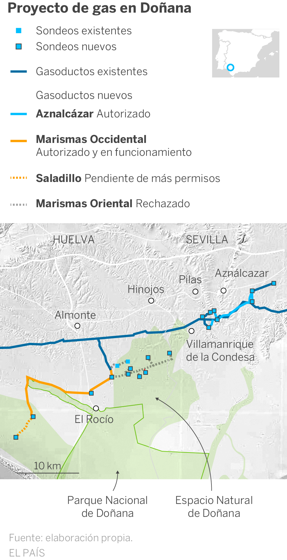 La justicia andaluza respalda el veto contra el almacén de gas en Doñana