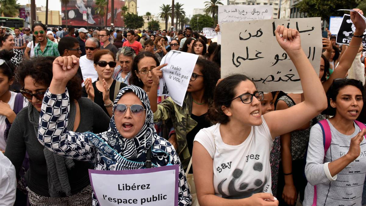 Protesta contra las agresiones sexuales, en 2017.
