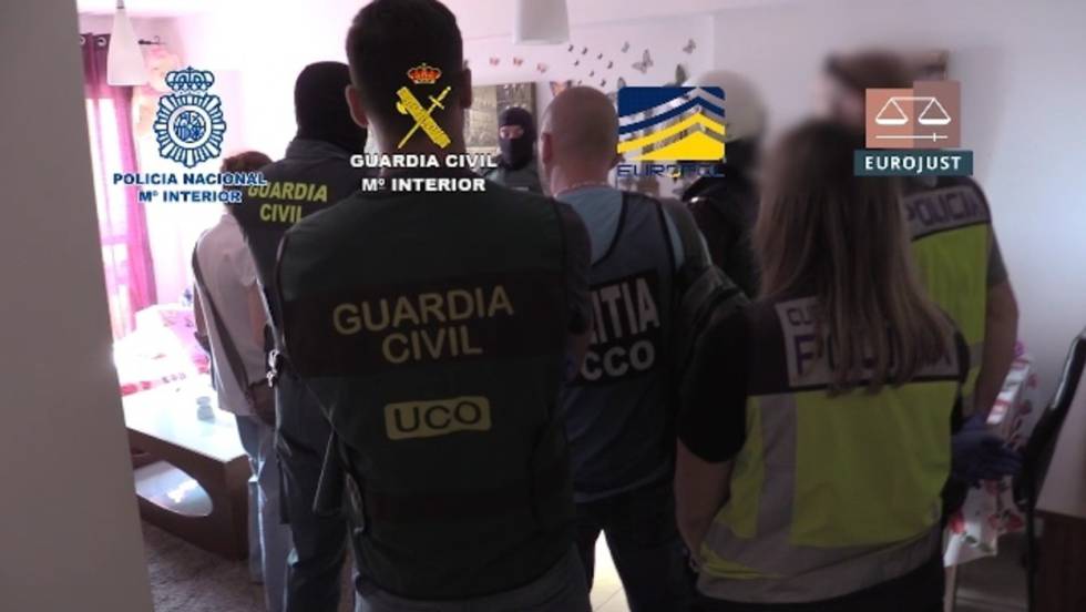 Imagen de la operación en Málaga contra la explotación sexual de mujeres.
