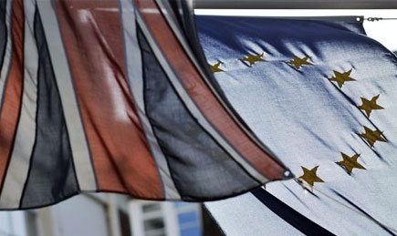 Banderas del Reino Unido y la UE