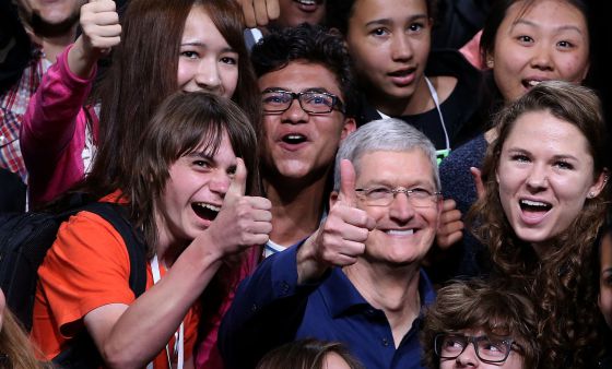 El CEO de Apple Tim Cook en la WWDC 2015