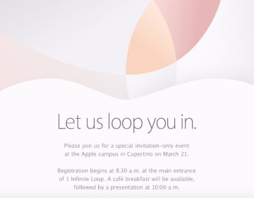 Invitación enviada por Apple a EL PAíS.