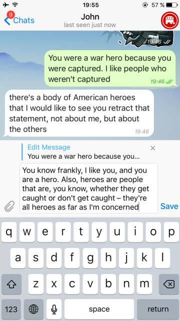 Mensajes de Telegram