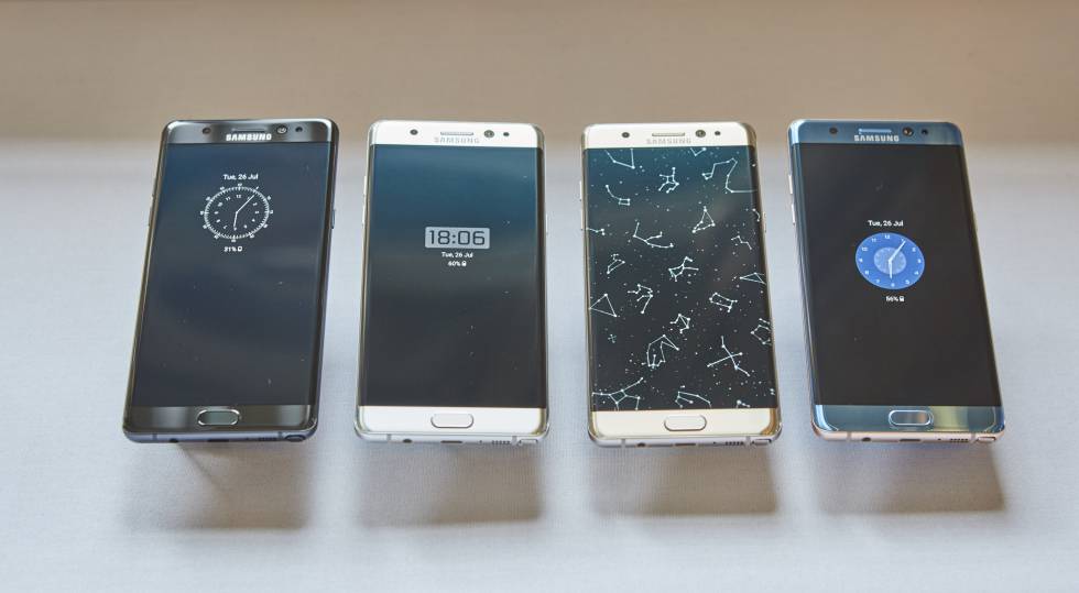 El Galaxy Note 7 se comercializará en cuatro colores.