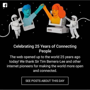 Imagen de la página de Facebook Internaut, celebrando el aniversario.