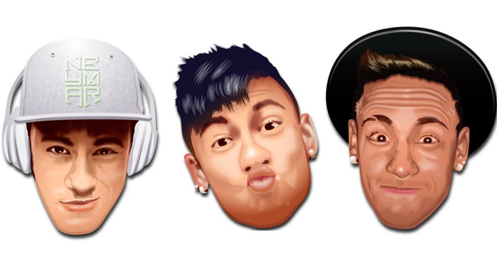 Emoticons com a imagem de Neymar. Emoticons com a imagem de Neymar.