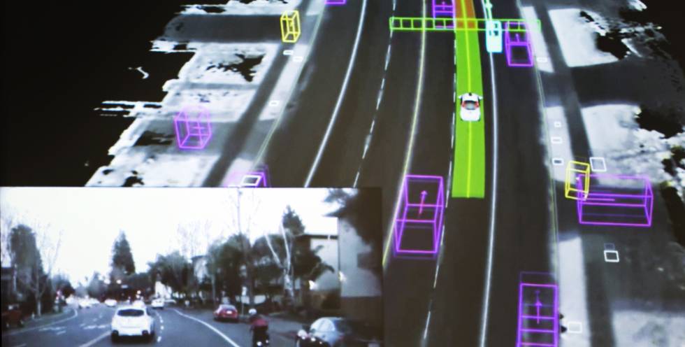 El coche autónomo hablará con los demás actores del tráfico y las infraestructuras (señales, paneles informativos…) a través del Internet de las cosas y procesará la información en tiempo real para tomar la decisión más apropiada al momento. El coche autónomo hablará con los demás actores del tráfico y las infraestructuras (señales, paneles informativos…) a través del Internet de las cosas y procesará la información en tiempo real para tomar la decisión más apropiada al momento.