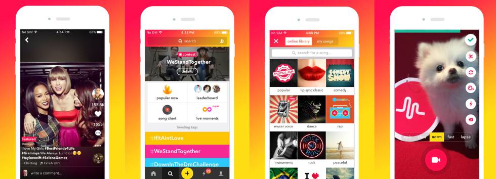Musical.ly, la 'app' que permite al usuario crear vídeos de playbacks.