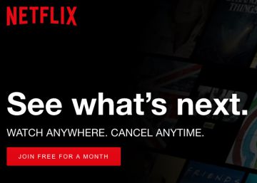Portada de Netflix en el navegador.