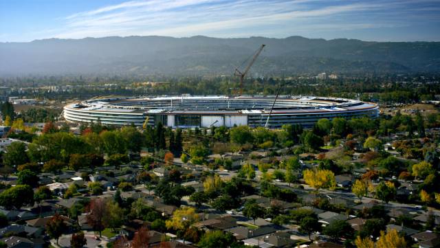 Vista aérea del nuevo Apple Park.