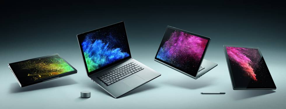 Las diferentes posibilidades del Surface Book 2.
