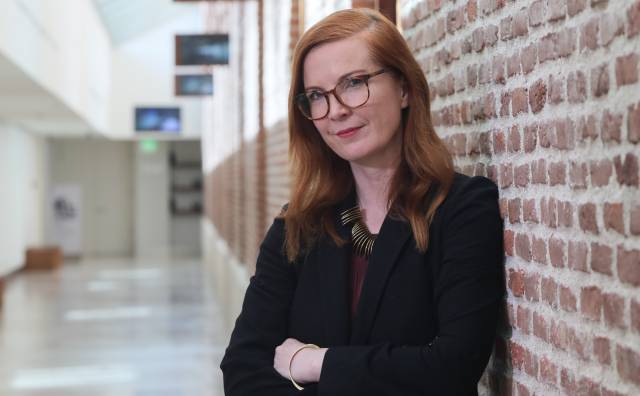 La investigadora de Microsoft Kate Crawford en Madrid.