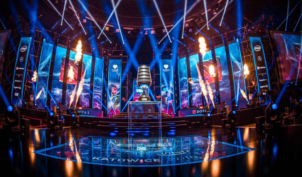 Vista del escenario del Major de Dota 2 en ELS One Katowice (Polonia), el pasado febrero.