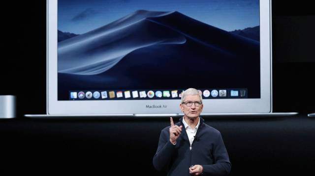 Tim Cook, en la presentación de este martes de los nuevos productos de Apple en Nueva York.
