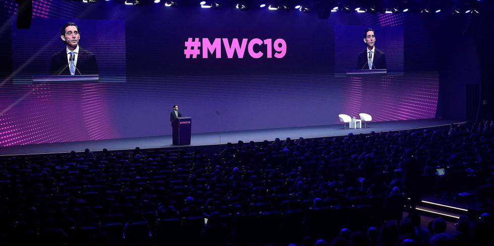 José María Álvarez-Pallete Lopez, presidente de Telefónica, en la apertura del Mobile World Congress (MWC) de Barcelona
