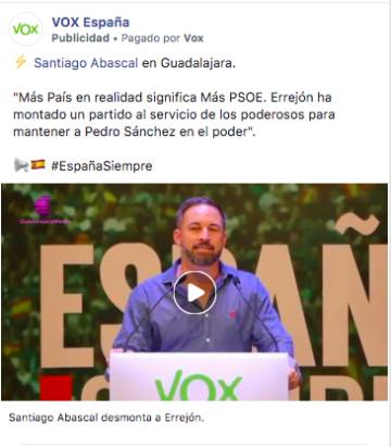 Los anuncios en Facebook de Unidas Podemos incumplen la ley electoral y la JEC le pide que los retire
