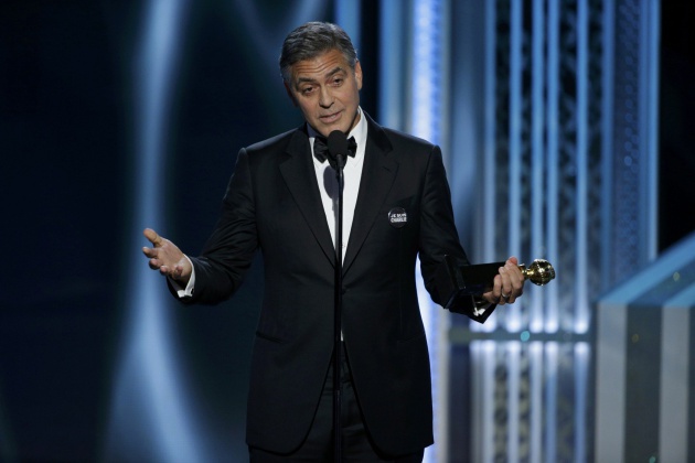 George Clooney, durante su discurso en los Globos de Oro