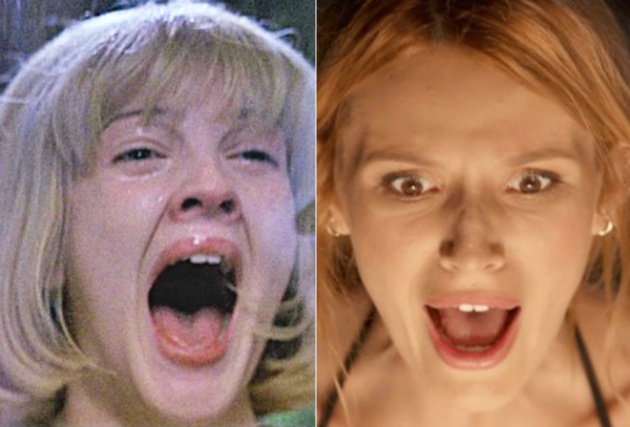 Drew Barrymore y Bella Thorne, en pleno grito Drew Barrymore y Bella Thorne, en pleno grito