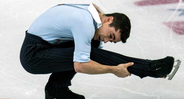 El patinador español en un momento de la actuación El patinador español en un momento de la actuación