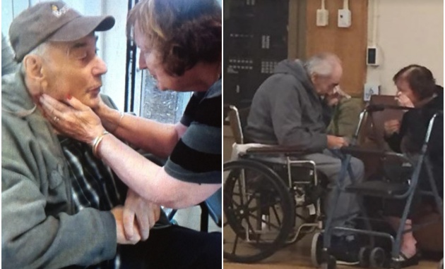 A la izquierda Wolfram y Anita en el momento de su reencuentro y a la derecha, la despedida que se hizo viral A la izquierda Wolfram y Anita en el momento de su reencuentro y a la derecha, la despedida que se hizo viral