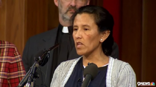 Jeanette Vizguerra durante su intervención en una conferencia sobre el movimiento 'santuario' en una iglesia de Denver el 15 de febrero Jeanette Vizguerra durante su intervención en una conferencia sobre el movimiento 'santuario' en una iglesia de Denver el 15 de febrero