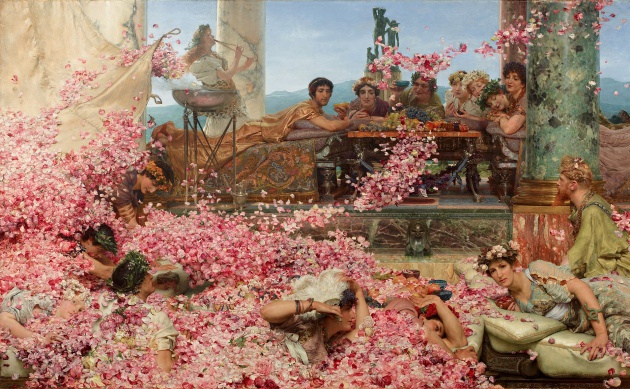 'Las rosas de Heliogábalo", de Lawrence Alma-Tadema  'Las rosas de Heliogábalo", de Lawrence Alma-Tadema