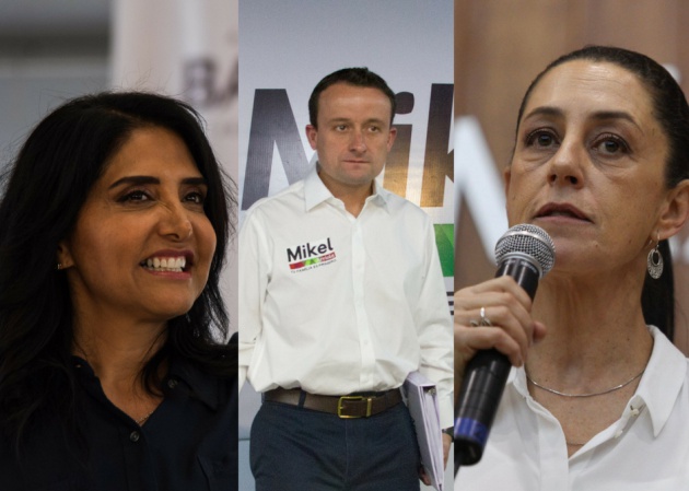 Los tres candidatos punteros en las encuestas hacia la jefatura de Gobierno de la Ciudad de México. Fotos: Cuartoscuro.  Los tres candidatos punteros en las encuestas hacia la jefatura de Gobierno de la Ciudad de México. Fotos: Cuartoscuro.