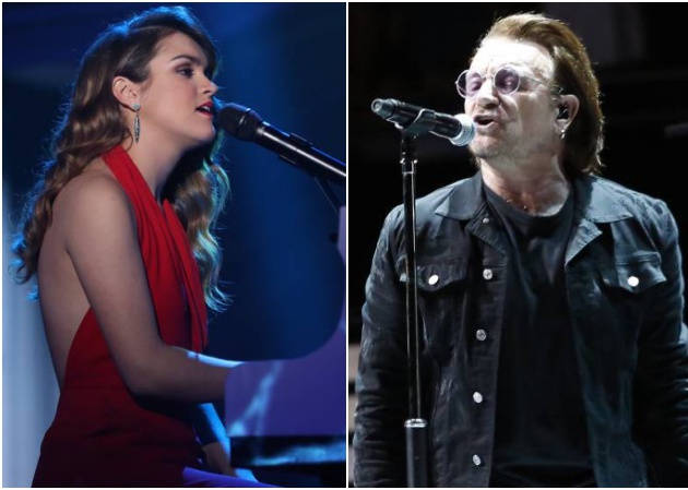 Amaia cantando en 'Operación Triunfo' y Bono durante el concierto de U2 en Madrid (Álvaro García) Amaia cantando en 'Operación Triunfo' y Bono durante el concierto de U2 en Madrid (Álvaro García)