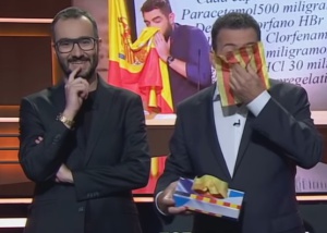 Toni Soler es moca amb la senyera a TV3 per fer costat a Dani Mateo