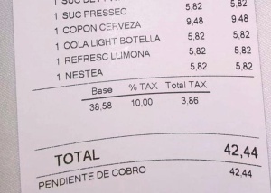 Una cervesa a 10 euros a la Rambla i altres ensurts a l’hora de demanar el compte