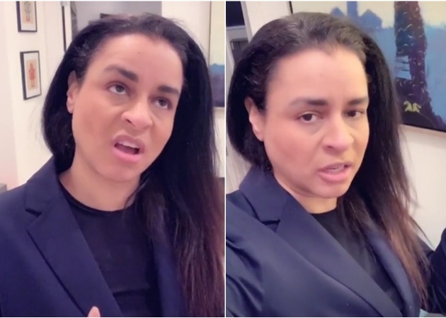 Sarah Cooper, imitando a Trump en uno de sus TikToks Sarah Cooper, imitando a Trump en uno de sus TikToks