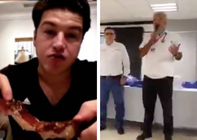 A la izquierda, el senador Samuel García diciendo a su esposa que  A la izquierda, el senador Samuel García diciendo a su esposa que