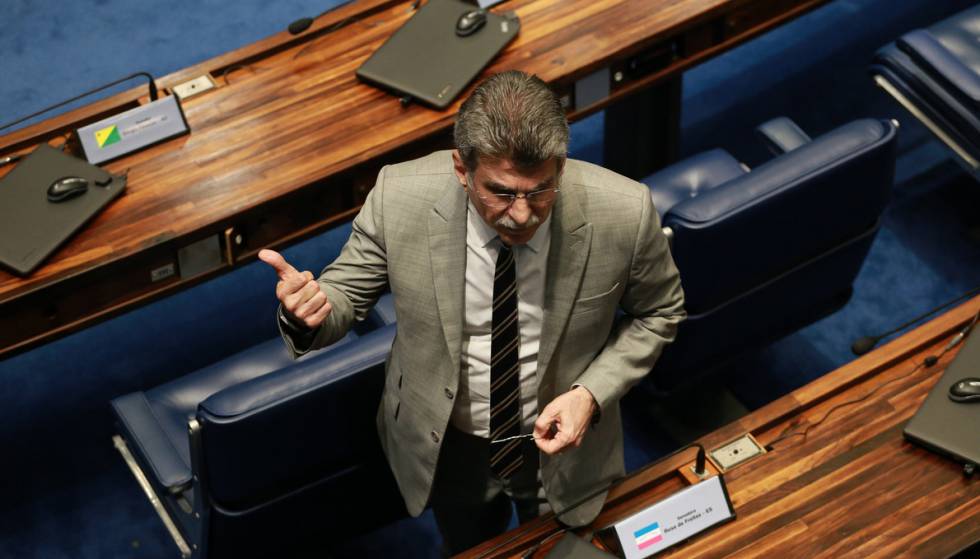 Romero Jucá no Senado. 