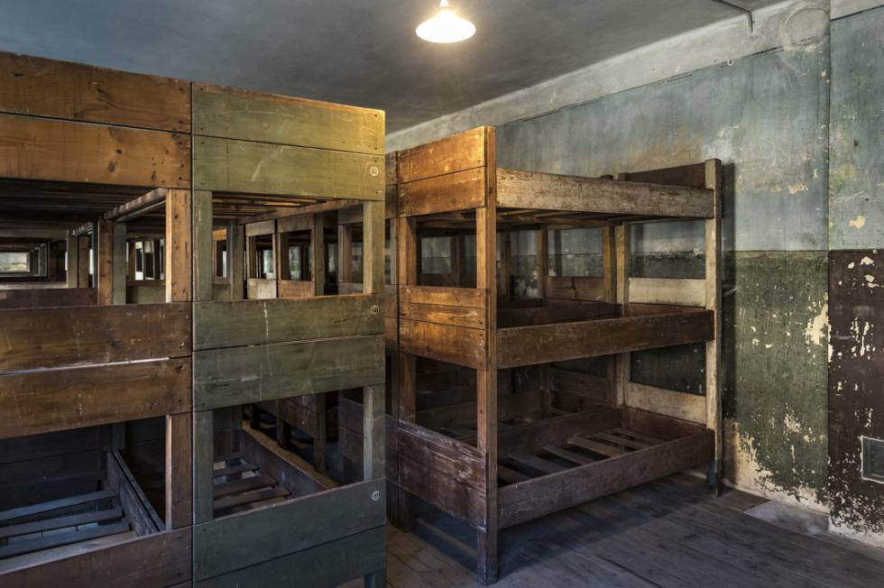 Alojamento de Birkenau conservado do mesmo jeito que estava quando foi liberado.