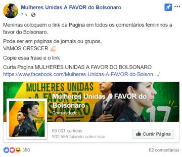 Grupo “Mulheres contra Bolsonaro” no Facebook sofre ataque cibernético e fica fora do ar