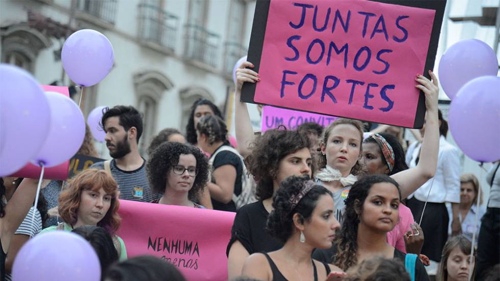 Protesto de mulheres no Rio de Janeiro