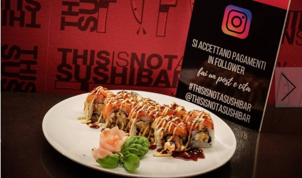 Rede This Is Not A Sushi Bar, na Itália, oferece pratos grátis de acordo com o número de seguidores que você tiver em sua conta do Instagram