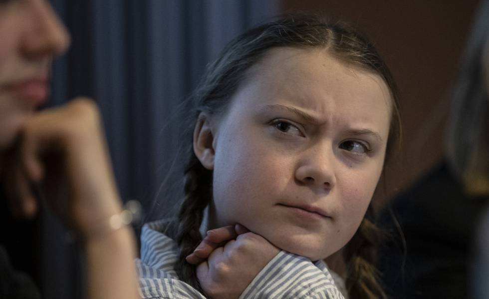 Greta Thunberg, estudante ativista, assiste a uma conferência sobre clima organizada pela Juventude Belga em 21 de fevereiro de 2019.