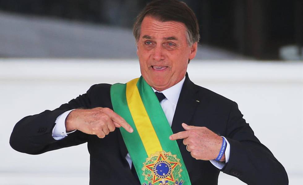 Presidente Jair Bolsonaro durante posse em janeiro.