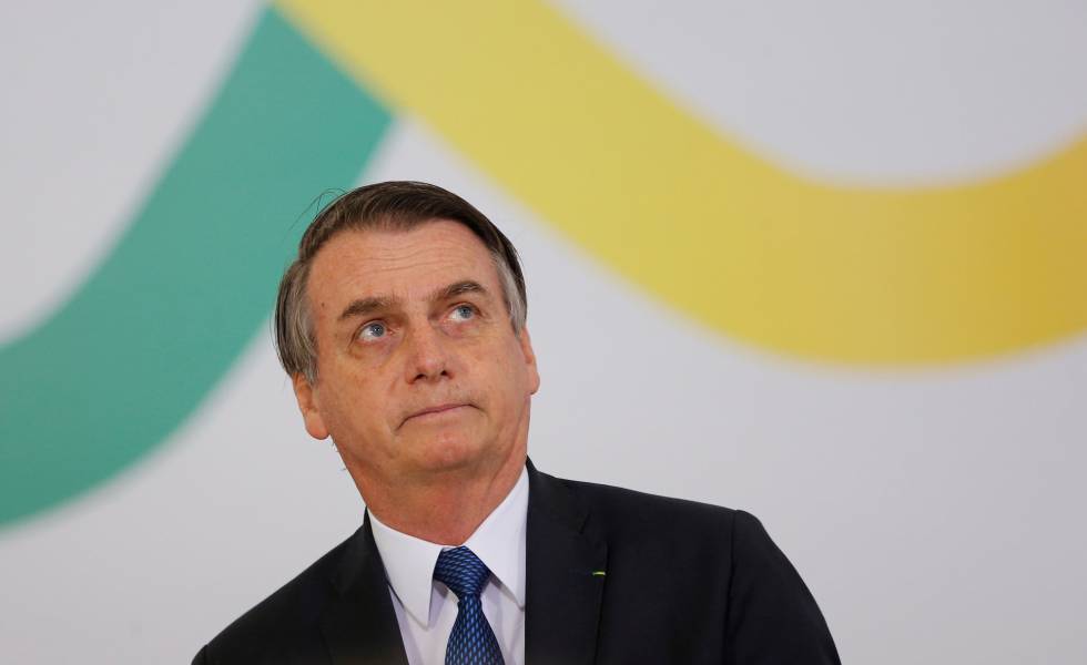Jair Bolsonaro durante cerimÃ´nia que marcou os 100 dias do Governo.