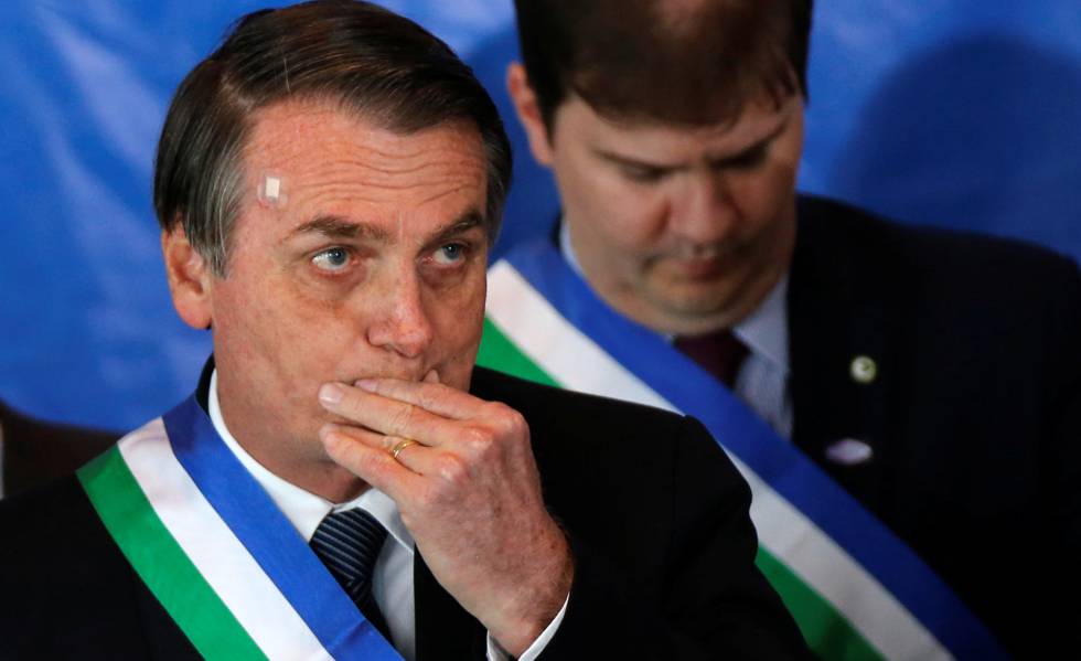 O presidente Bolsonaro durante evento do Ministério da Defesa.