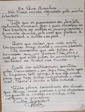 Lula rejeita proposta da Lava Jato para regime semiaberto e cobra Supremo