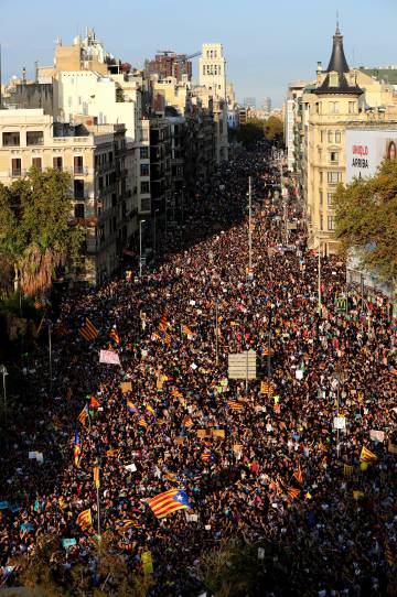 Manifestaci&oacute; de passat dimarts al carrers de Barcelona.