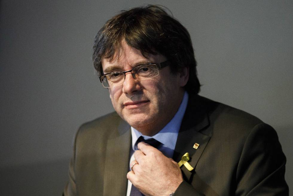 Puigdemont a BerlÃn després del seu alliberament.