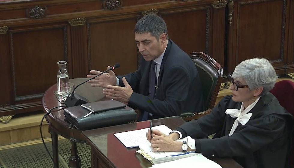 Josep LluÃ­s Trapero, durante su declaraciÃ³n en el Supremo.