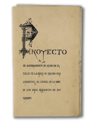 Primera pàgina del projecte d’Antoni Gaudí del 1878.