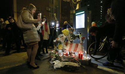A tribute to the dead cyclist on Alberto Alcocer street.