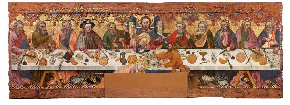 Retablo de la Santa Cena, pintado en el siglo XV por Pere Teixidor, conservado en el Museo de Solsona.